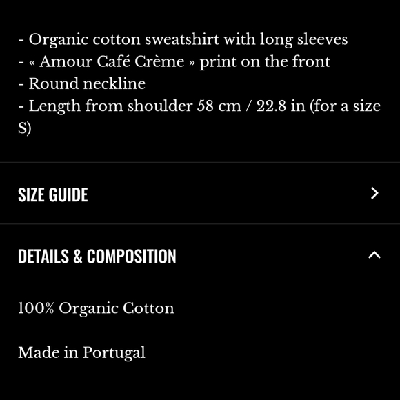 Sezane Amour Café Crème Blue Sweatshirt - Picture 3 of 3